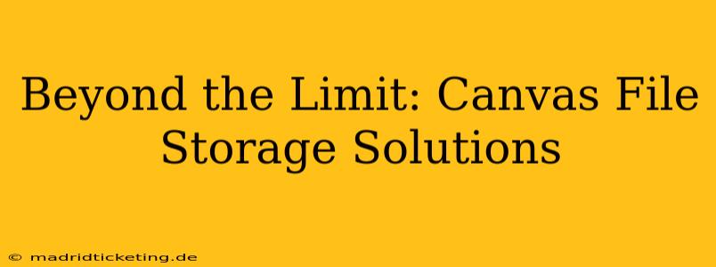 Beyond the Limit: Canvas File Storage Solutions