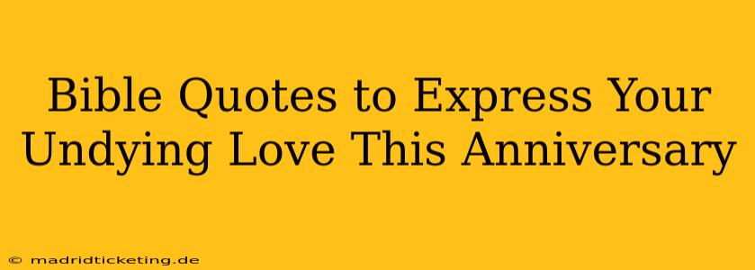 Bible Quotes to Express Your Undying Love This Anniversary