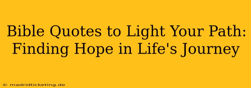 Bible Quotes to Light Your Path: Finding Hope in Life's Journey