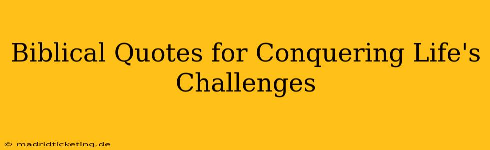 Biblical Quotes for Conquering Life's Challenges
