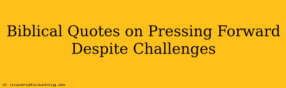 Biblical Quotes on Pressing Forward Despite Challenges