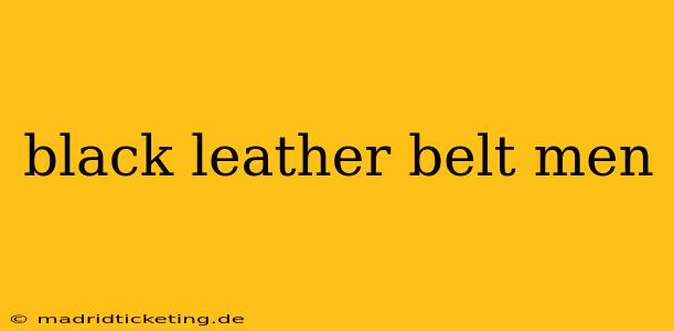 black leather belt men