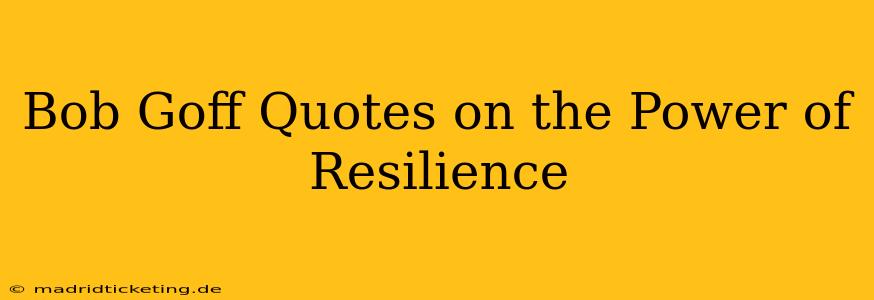 Bob Goff Quotes on the Power of Resilience