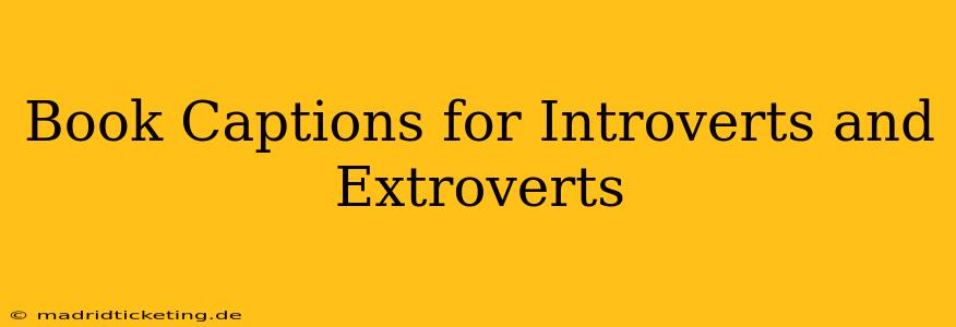 Book Captions for Introverts and Extroverts