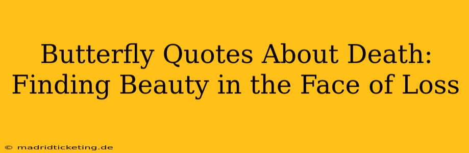 Butterfly Quotes About Death:  Finding Beauty in the Face of Loss