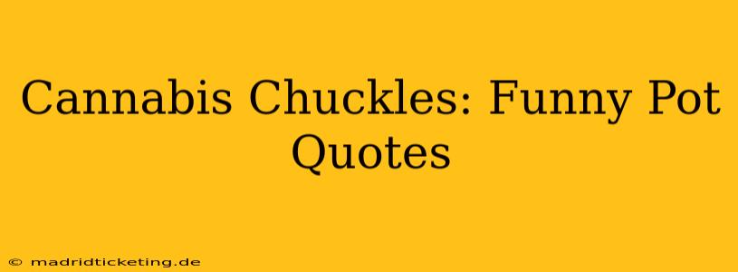 Cannabis Chuckles: Funny Pot Quotes