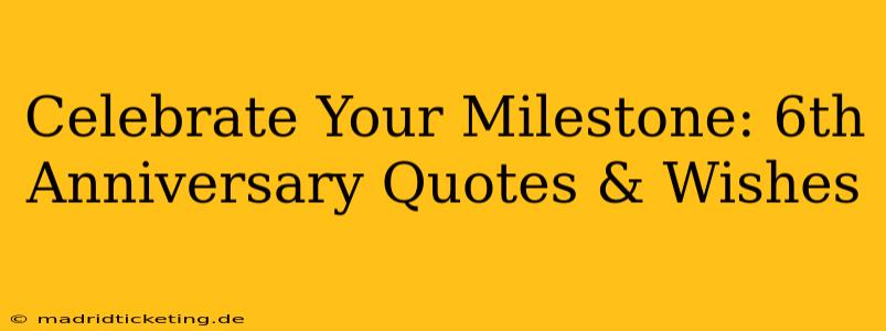 Celebrate Your Milestone: 6th Anniversary Quotes & Wishes