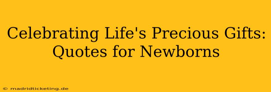 Celebrating Life's Precious Gifts: Quotes for Newborns