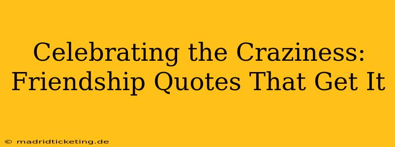 Celebrating the Craziness: Friendship Quotes That Get It