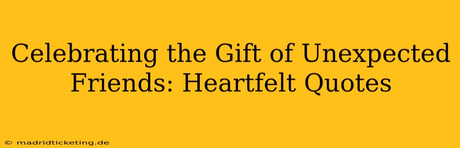 Celebrating the Gift of Unexpected Friends: Heartfelt Quotes