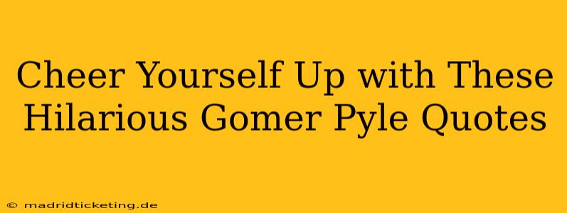 Cheer Yourself Up with These Hilarious Gomer Pyle Quotes