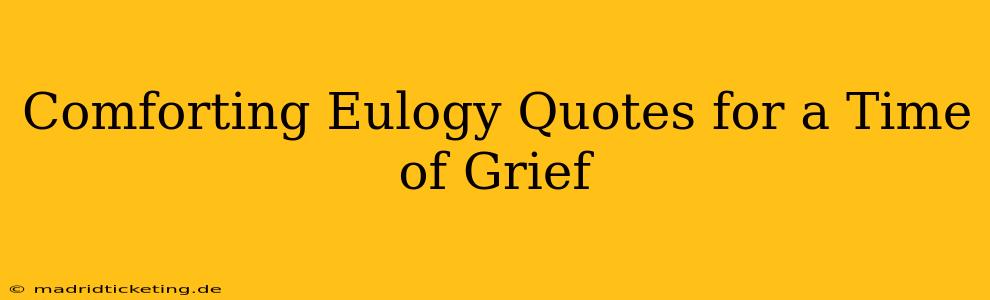 Comforting Eulogy Quotes for a Time of Grief