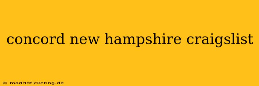 concord new hampshire craigslist