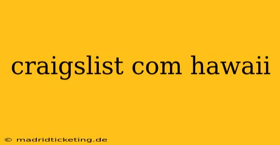 craigslist com hawaii