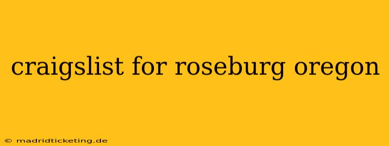 craigslist for roseburg oregon