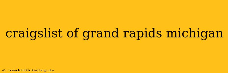 craigslist of grand rapids michigan