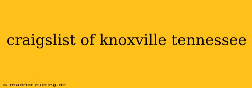 craigslist of knoxville tennessee