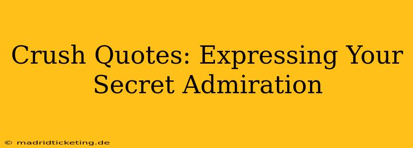Crush Quotes: Expressing Your Secret Admiration