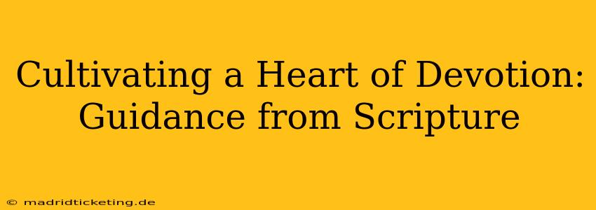 Cultivating a Heart of Devotion: Guidance from Scripture