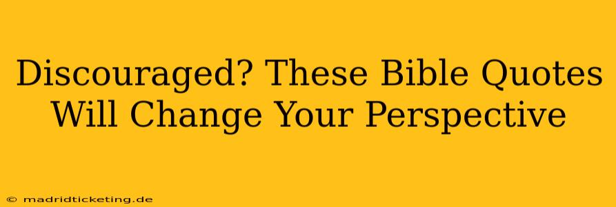 Discouraged? These Bible Quotes Will Change Your Perspective