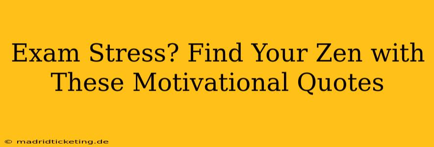 Exam Stress? Find Your Zen with These Motivational Quotes
