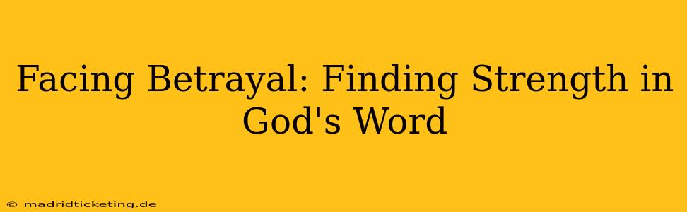Facing Betrayal: Finding Strength in God's Word