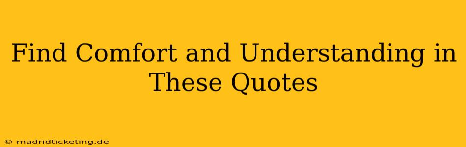 Find Comfort and Understanding in These Quotes