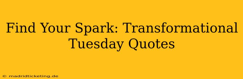 Find Your Spark: Transformational Tuesday Quotes