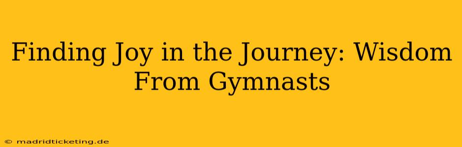 Finding Joy in the Journey: Wisdom From Gymnasts