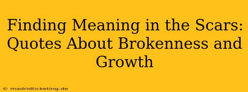Finding Meaning in the Scars: Quotes About Brokenness and Growth