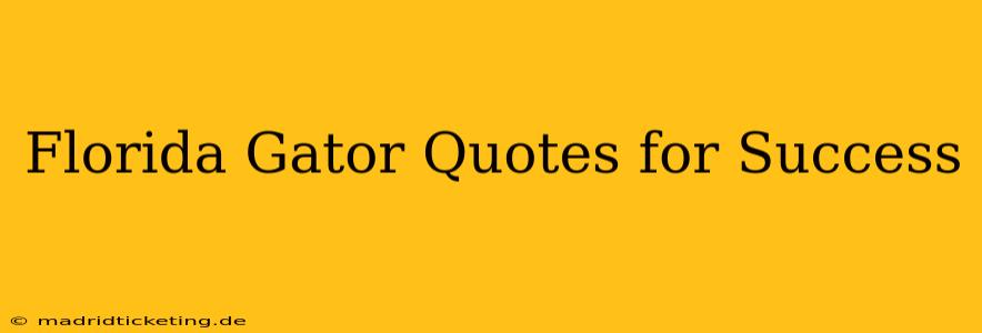 Florida Gator Quotes for Success