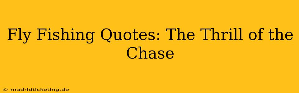 Fly Fishing Quotes: The Thrill of the Chase