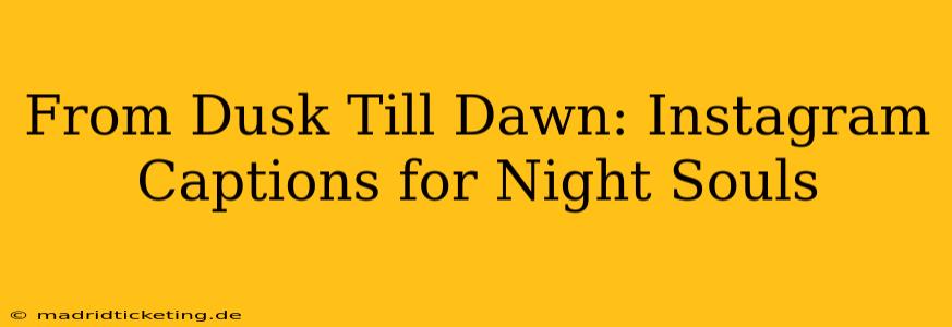 From Dusk Till Dawn: Instagram Captions for Night Souls