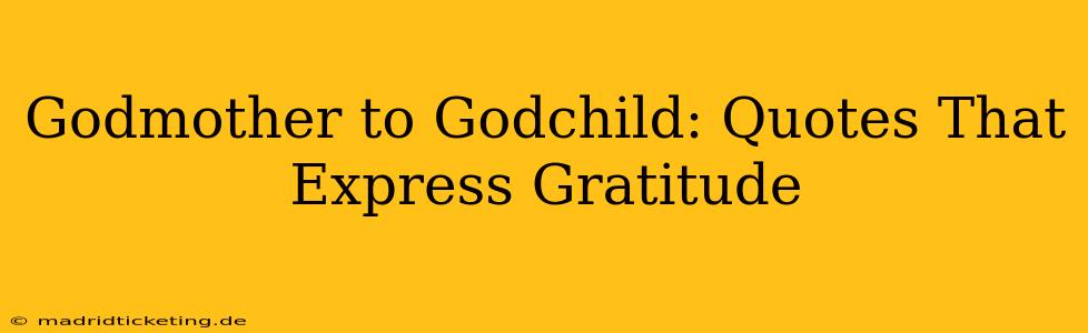 Godmother to Godchild: Quotes That Express Gratitude