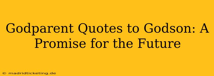 Godparent Quotes to Godson: A Promise for the Future