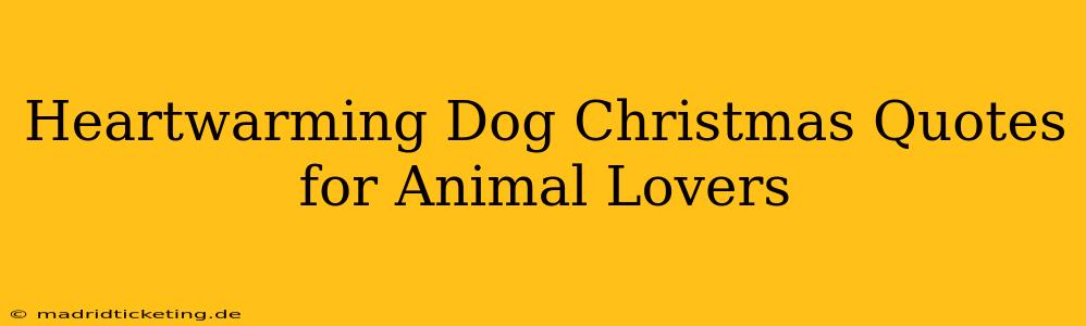 Heartwarming Dog Christmas Quotes for Animal Lovers