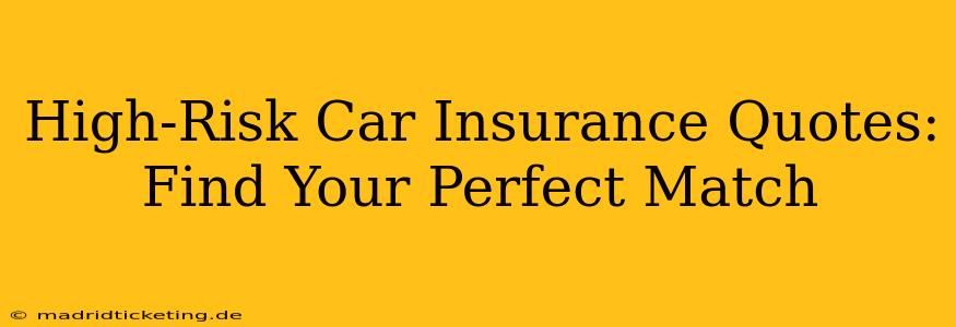 High-Risk Car Insurance Quotes:  Find Your Perfect Match