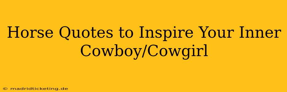 Horse Quotes to Inspire Your Inner Cowboy/Cowgirl
