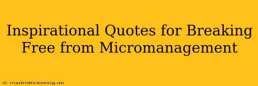 Inspirational Quotes for Breaking Free from Micromanagement