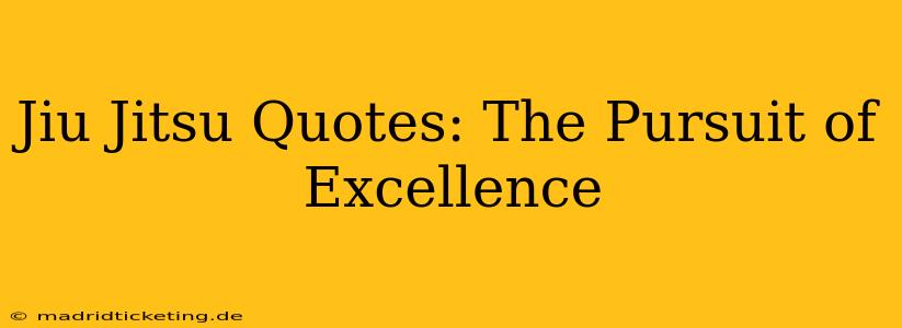 Jiu Jitsu Quotes: The Pursuit of Excellence