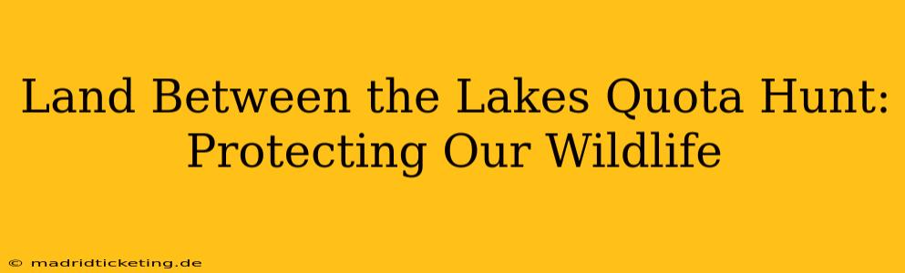Land Between the Lakes Quota Hunt: Protecting Our Wildlife