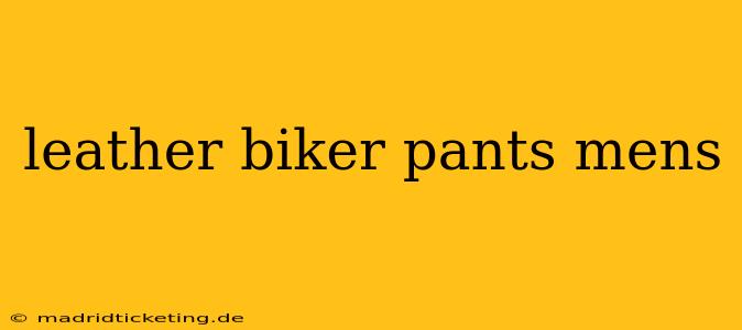 leather biker pants mens
