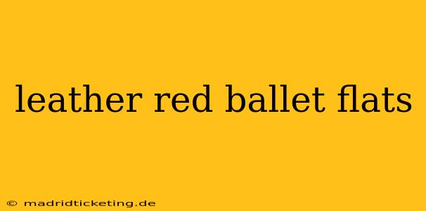 leather red ballet flats