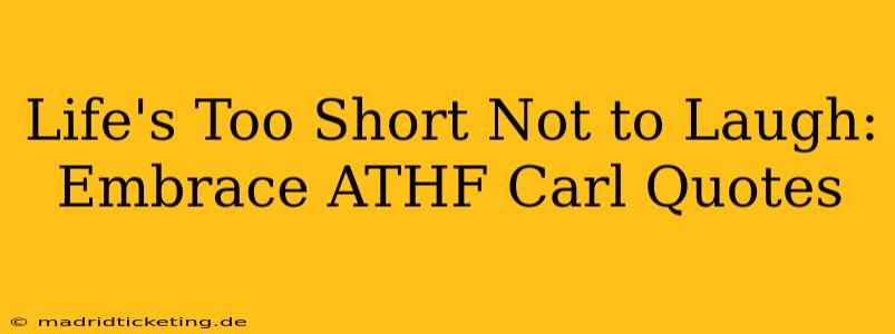 Life's Too Short Not to Laugh: Embrace ATHF Carl Quotes