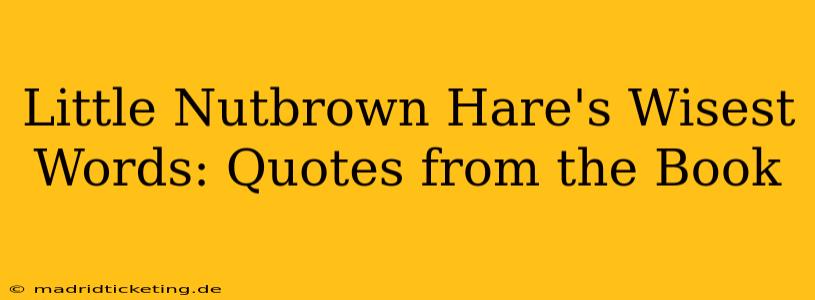 Little Nutbrown Hare's Wisest Words: Quotes from the Book