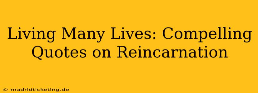 Living Many Lives: Compelling Quotes on Reincarnation
