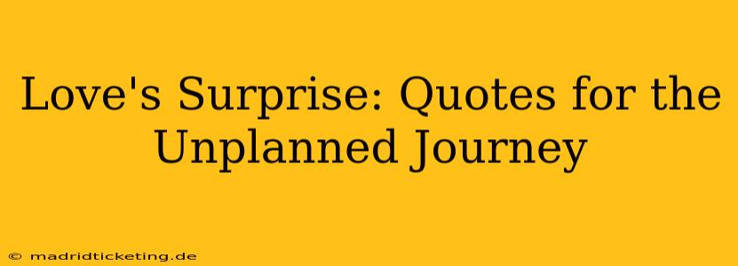 Love's Surprise: Quotes for the Unplanned Journey