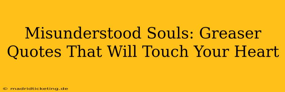 Misunderstood Souls: Greaser Quotes That Will Touch Your Heart
