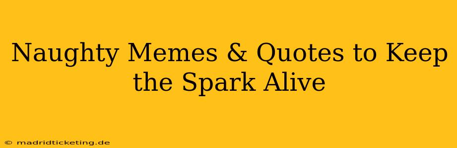 Naughty Memes & Quotes to Keep the Spark Alive