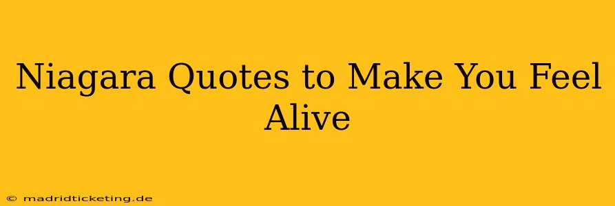 Niagara Quotes to Make You Feel Alive